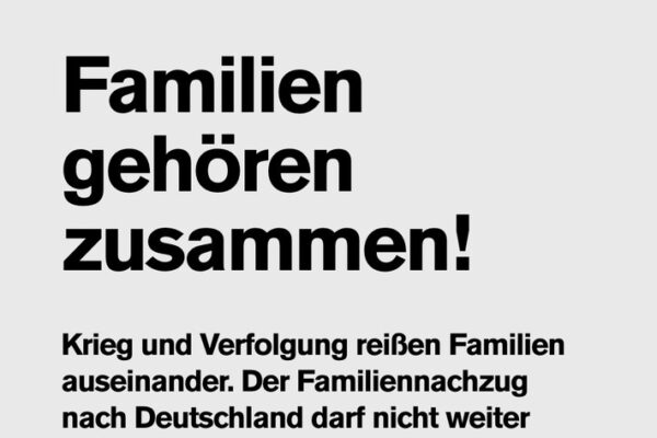 Handicap International lehnt Einschränkung des Familiennachzugs ab