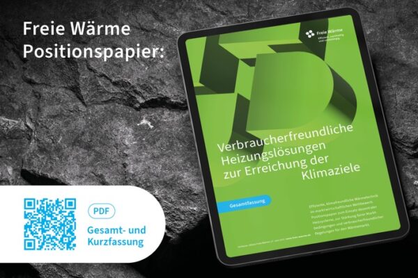 Positionspapier: Klimaneutrale Wärmeversorgung zukunftsfähig und bürgernah gestalten / Bundesregierung plant Überarbeitung der KWP und AVBFernwärmeV